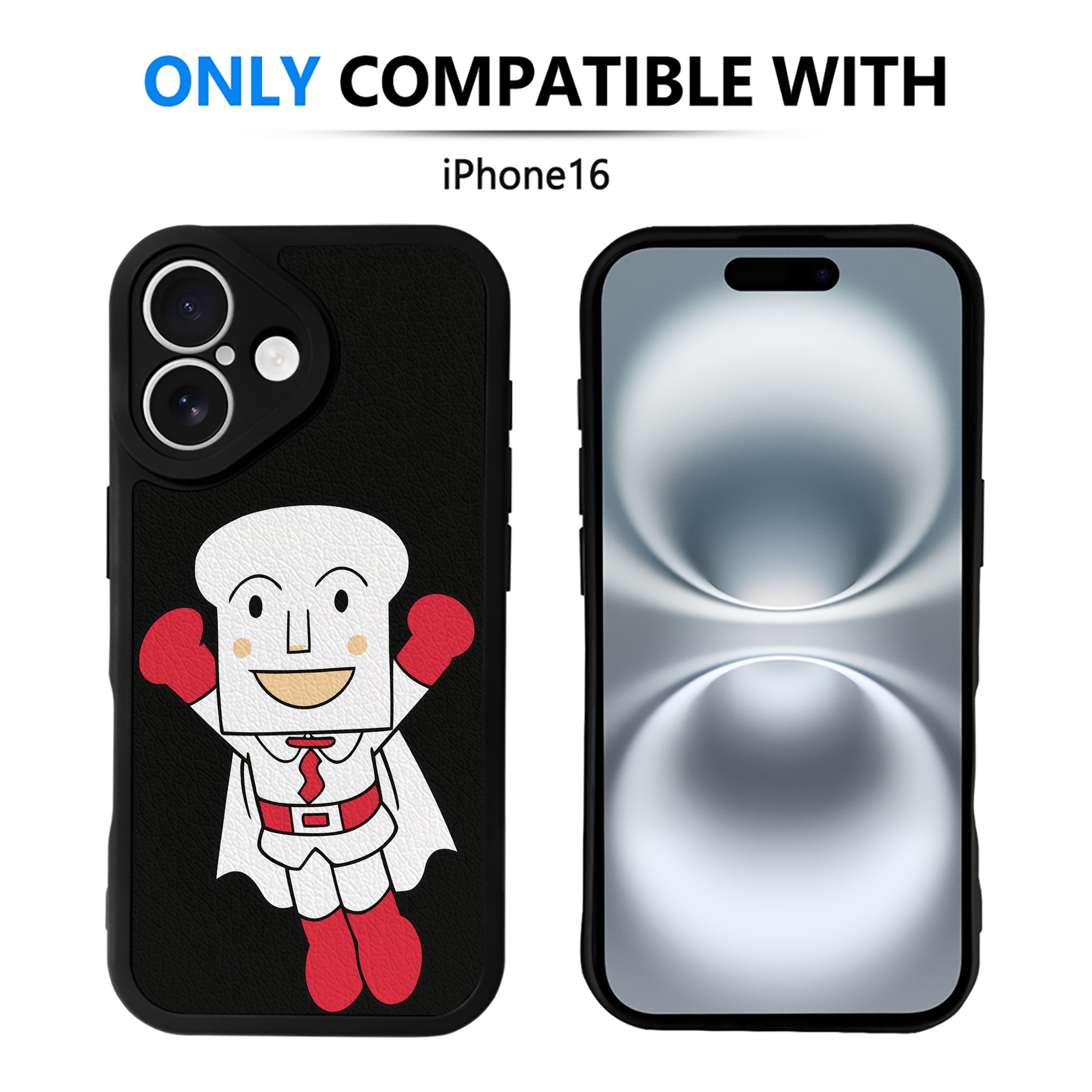 （画像用） アンパンマン Anpanman 【iPhone 16シリーズ対応】シリコンスマホケース（レザー調） 材質：シリコン